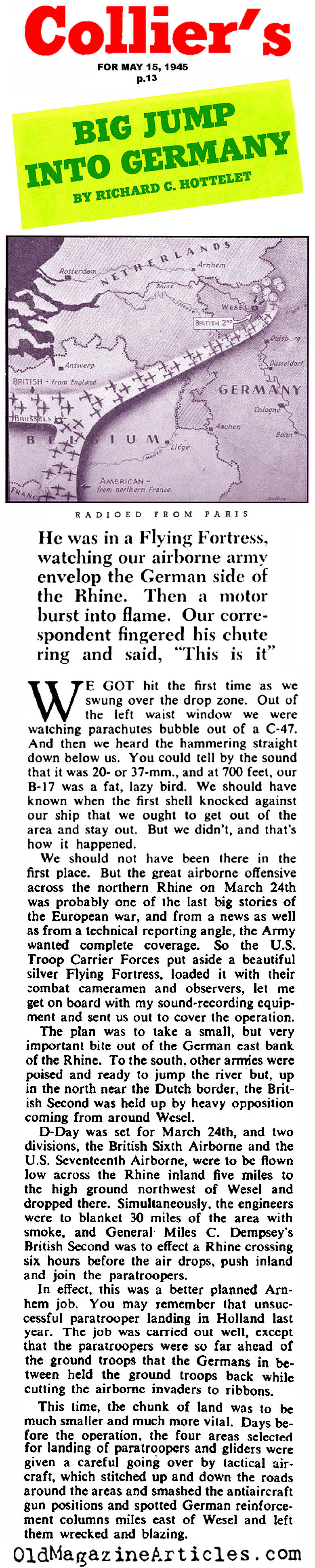 Operation Varsity: The Last Parachute Drop of the War (Collier's Magazine, 1945)