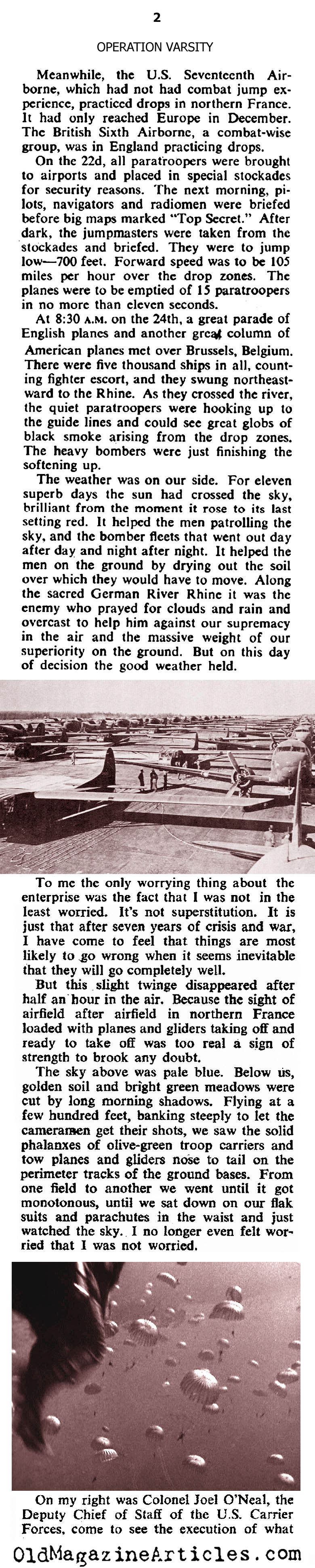 Operation Varsity: The Last Parachute Drop of the War (Collier's Magazine, 1945)