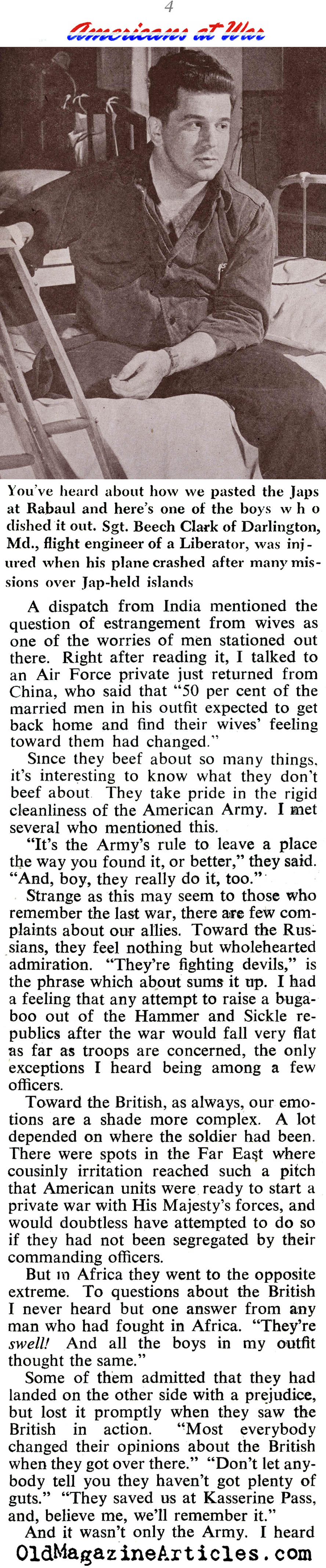 Soldiers Speak-Out About the Home Front (Collier's Magazine, 1943)