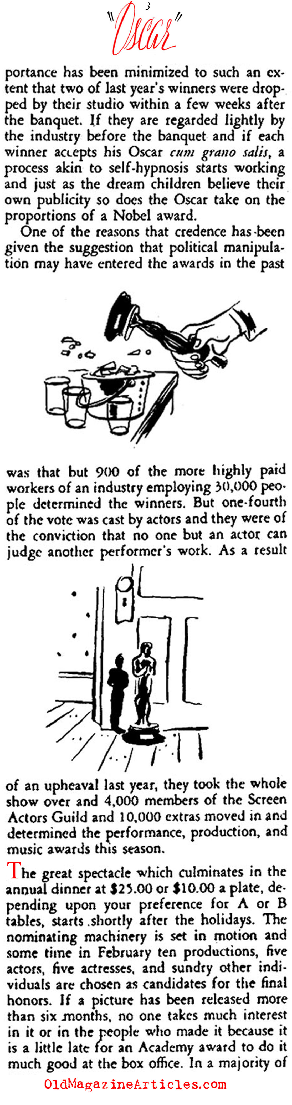 The Oscars: Hollywoods Self-Adoration Fest (Stage Magazine, 1938)