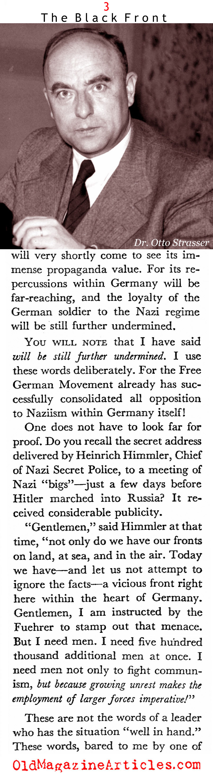 The German Resistance (Coronet Magazine, 1941)
