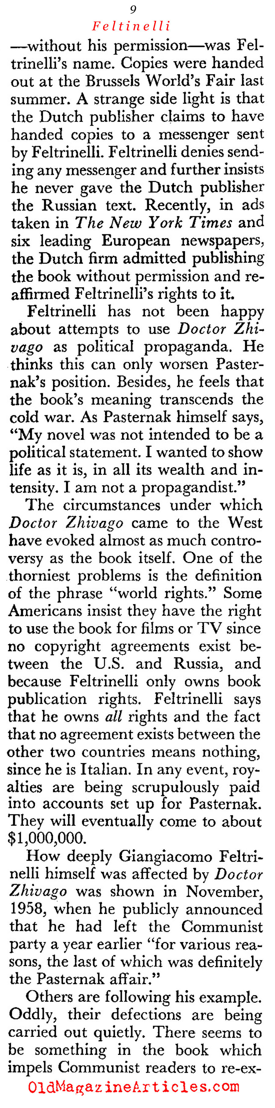 The Book that Shook the Kremlin (Coronet Magazine, 1959)