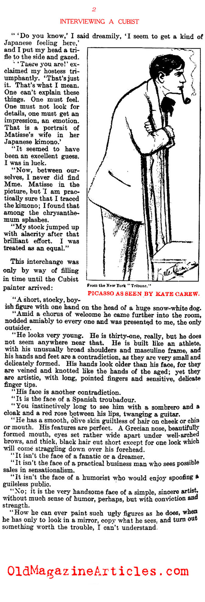 The Lampooning of Picasso  (Literary Digest, 1913)