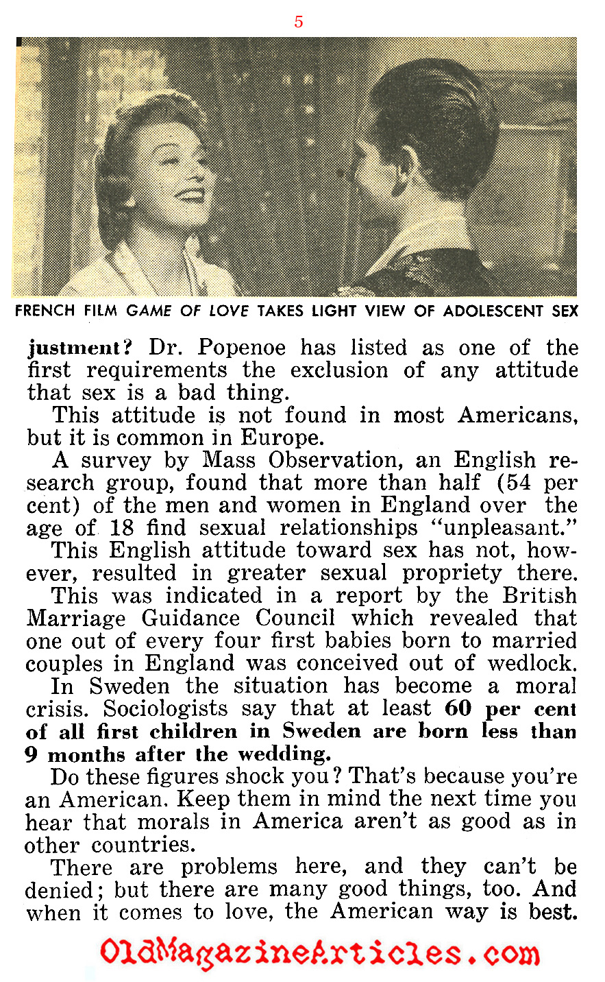 American Love is Better (People Today Magazine, 1955)