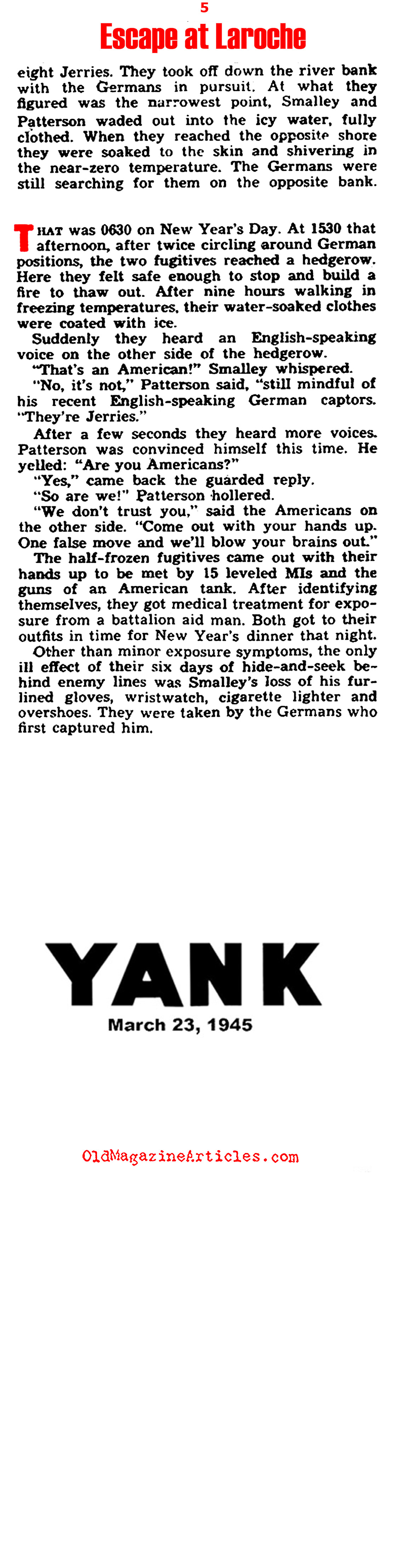 Two Who Escaped the Germans (Yank Magazine, 1945)