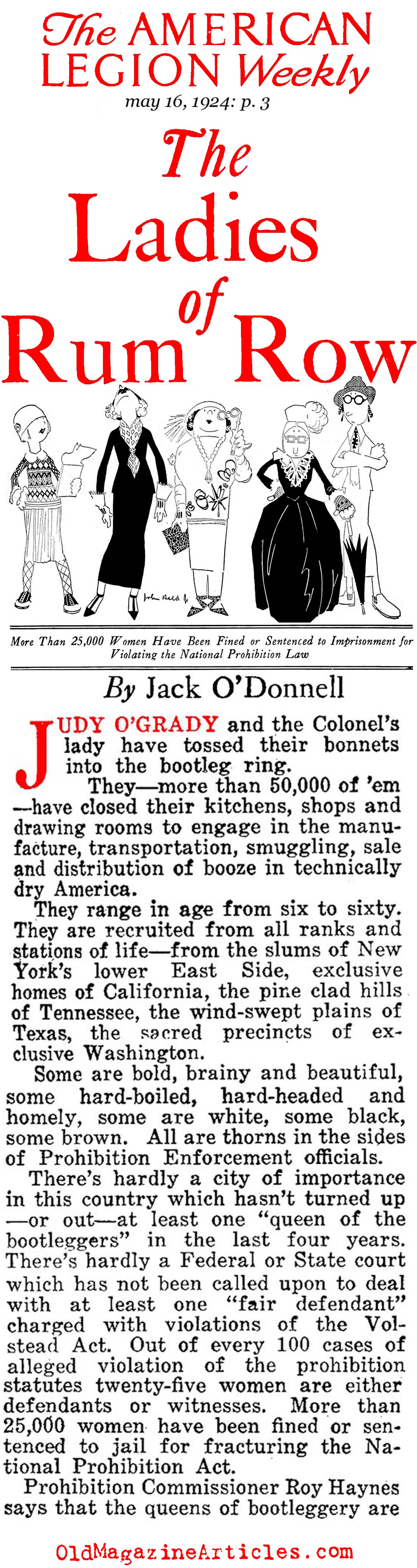 Prohibition Era Prisons Filled with Women (American Legion Weekly, 1924)