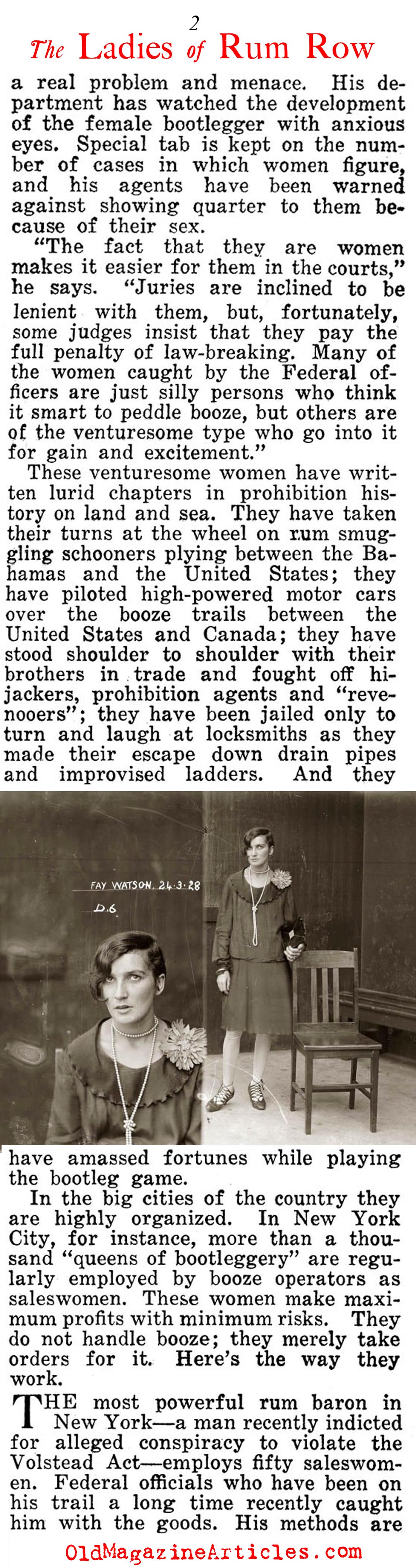 Prohibition Era Prisons Filled with Women (American Legion Weekly, 1924)