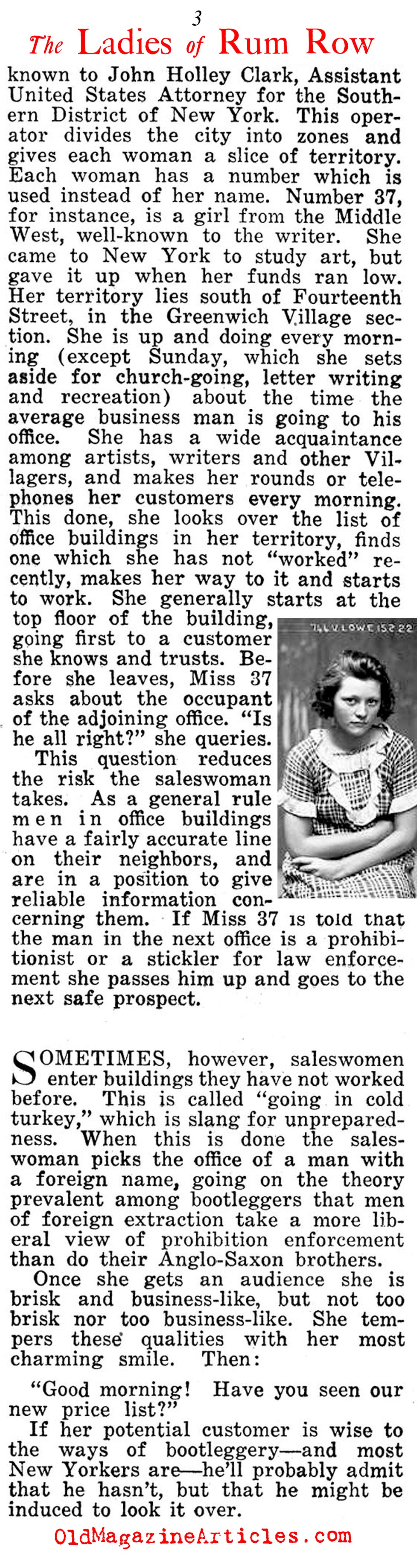 Prohibition Era Prisons Filled with Women (American Legion Weekly, 1924)