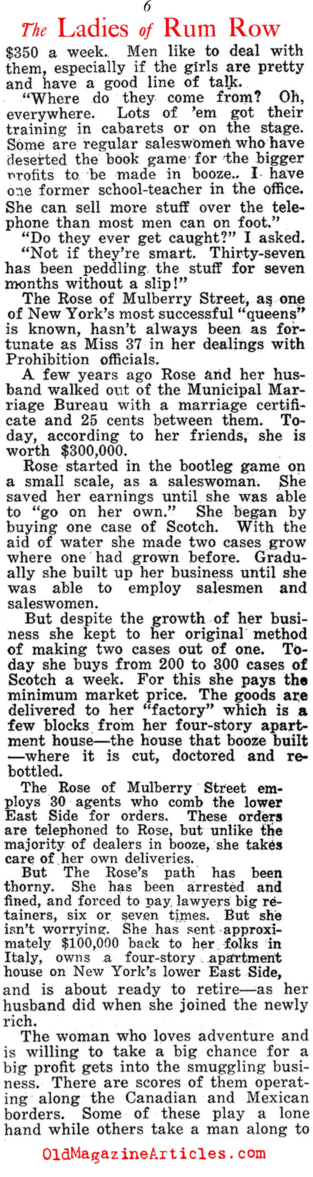 Prohibition Era Prisons Filled with Women (American Legion Weekly, 1924)