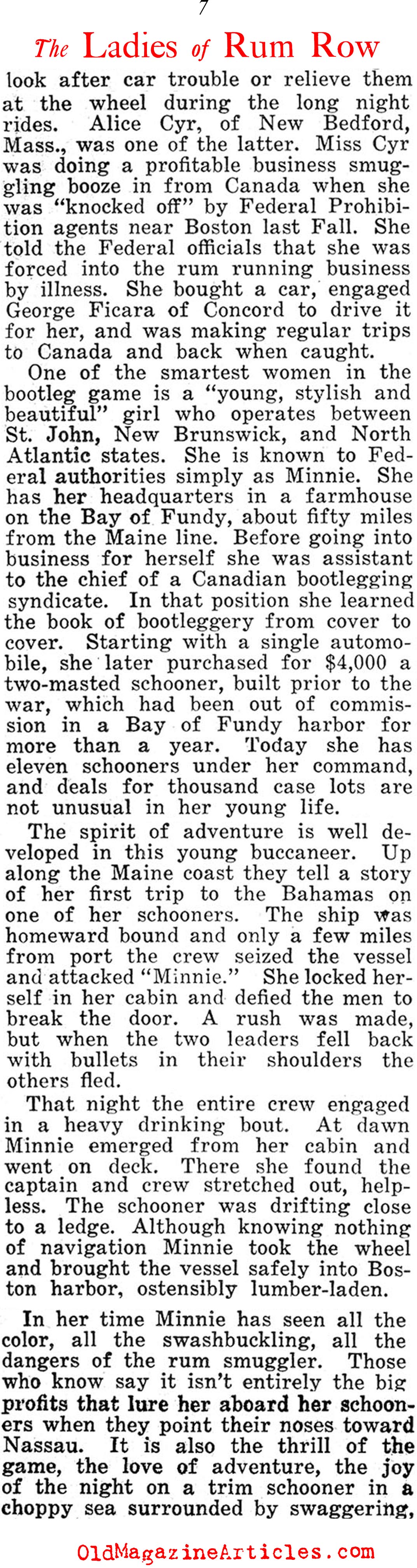 Prohibition Era Prisons Filled with Women (American Legion Weekly, 1924)