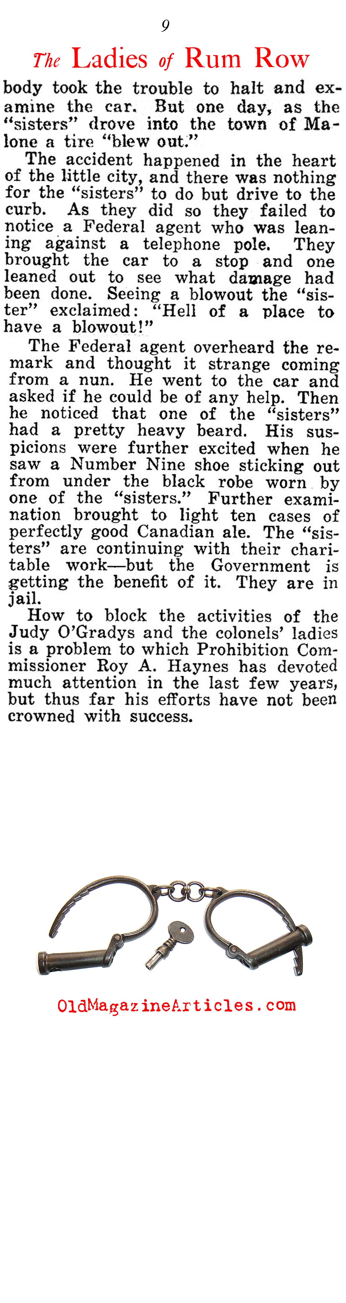 Prohibition Era Prisons Filled with Women (American Legion Weekly, 1924)