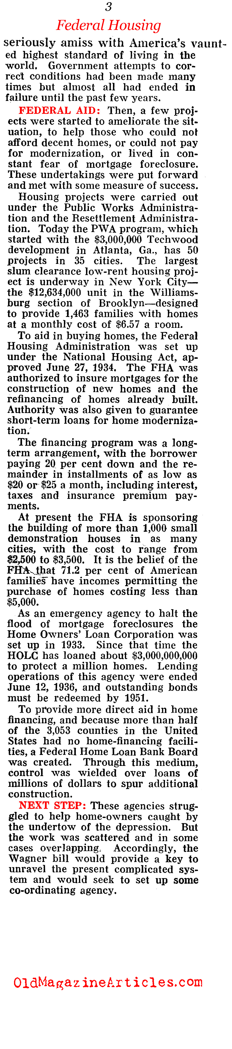 Federal Housing (Pathfinder Magazine, 1937)