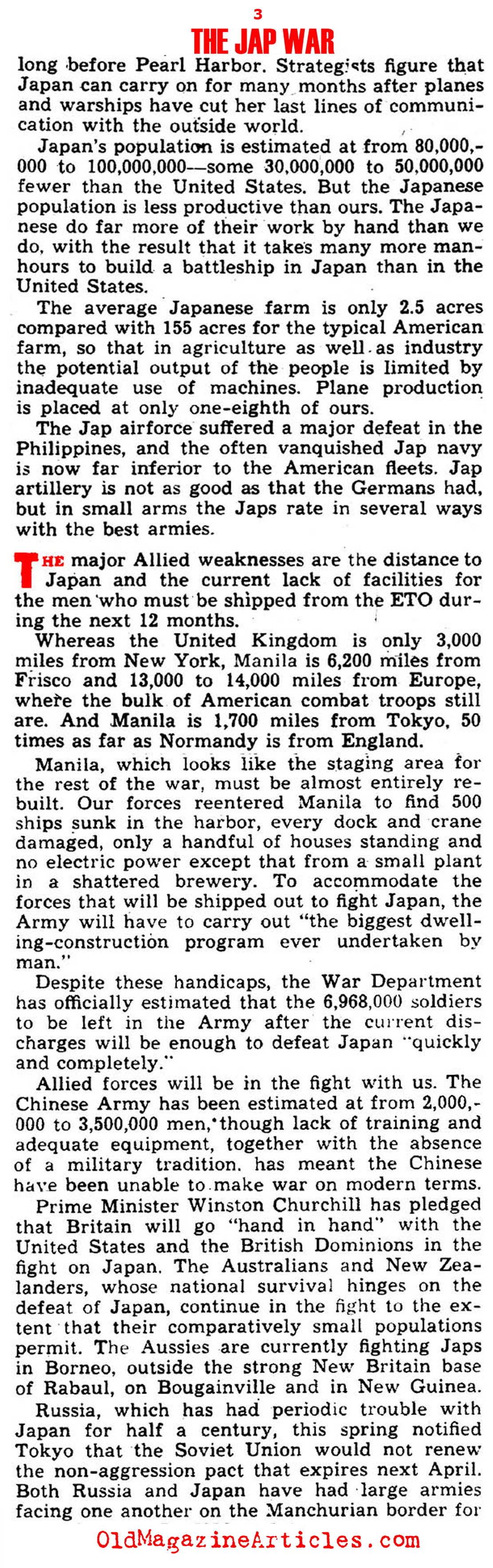 1945  Victory Strategies for the Pacific Theater (Yank Magazine, 1945)