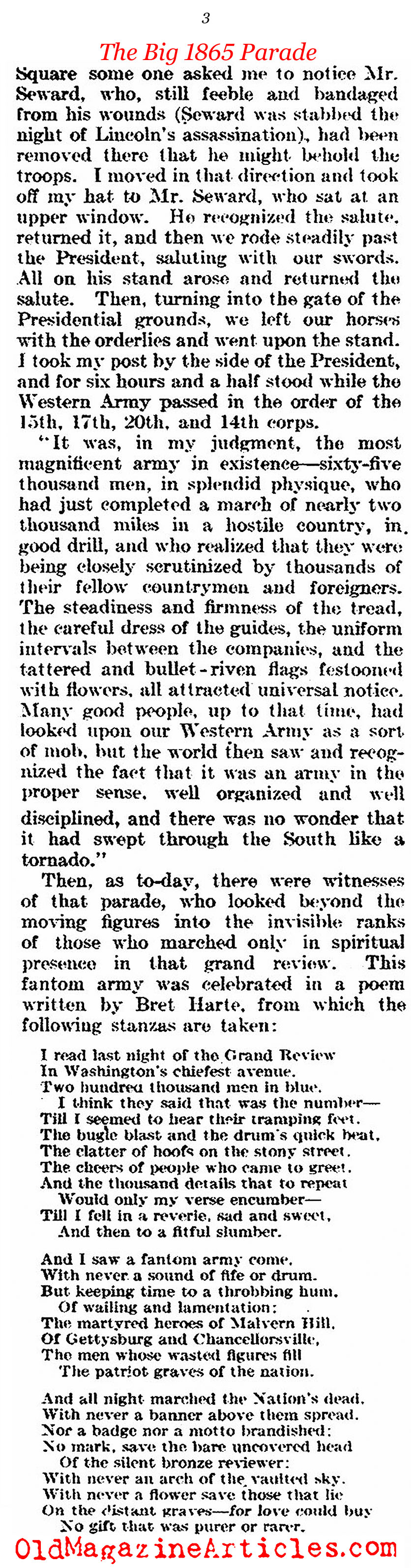 The Victory Parade Down Pennsylvania Avenue (Literary Digest, 1919)