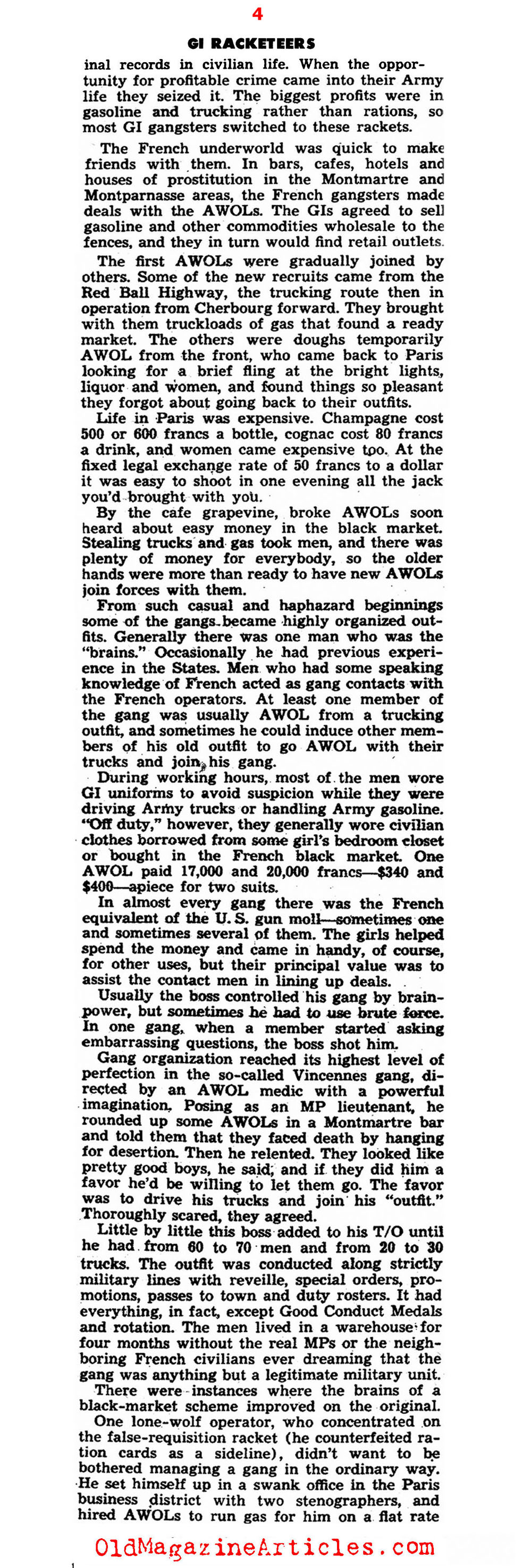 The AWOL GIs in the Black Market of Paris (Yank Magazine, 1945)