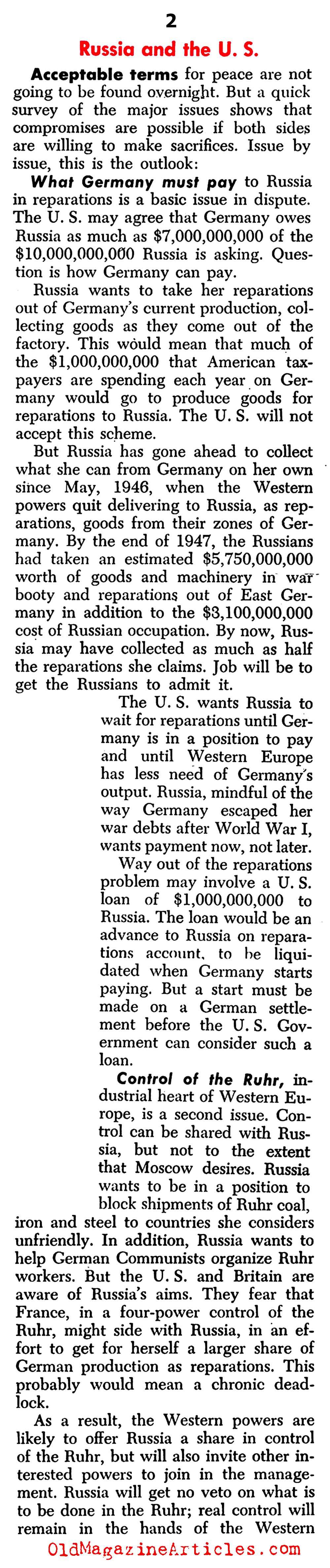 Can There be Peace with Stalin? (United States News & World Report, 1948)