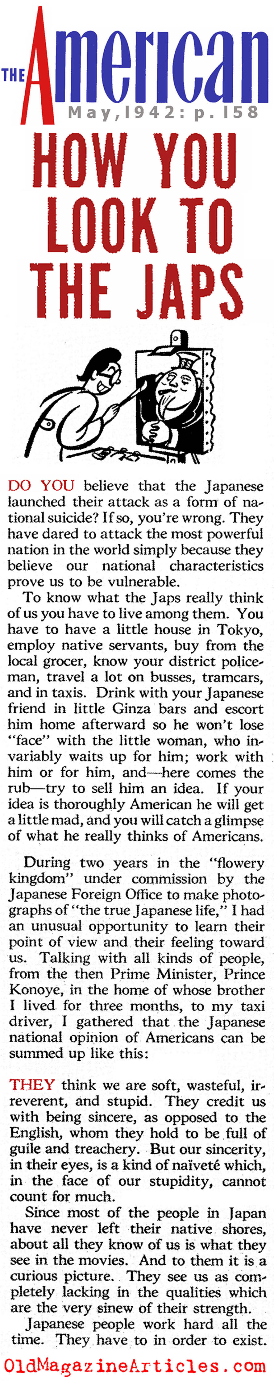 How Americans Were Seen by The Japanese (American Magazine, 1942)