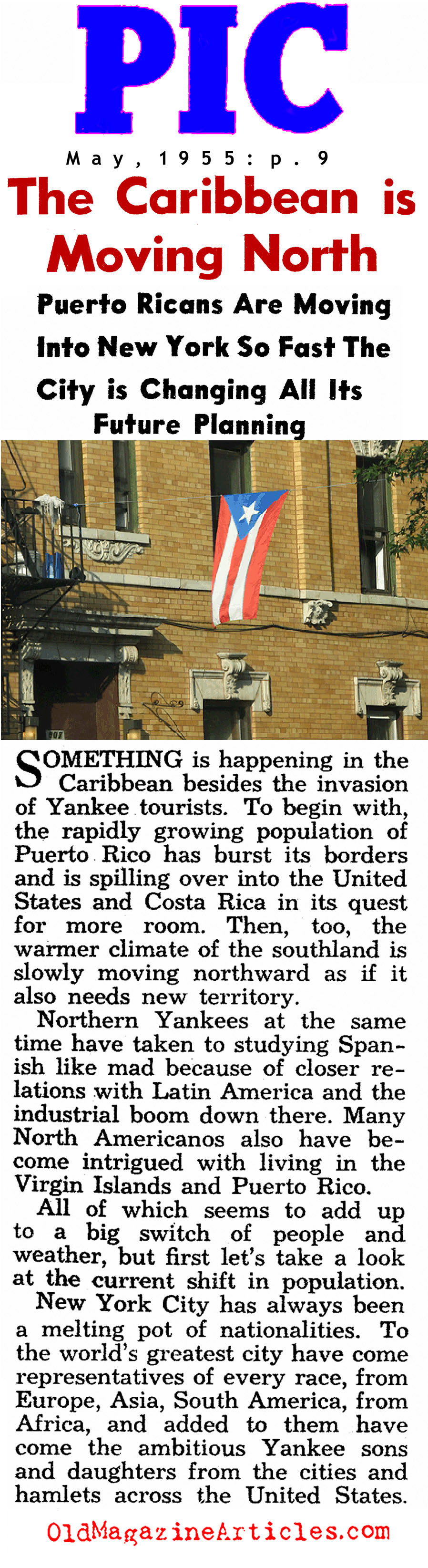 Puerto Ricans Arrive (Pic Magazine, 1955)