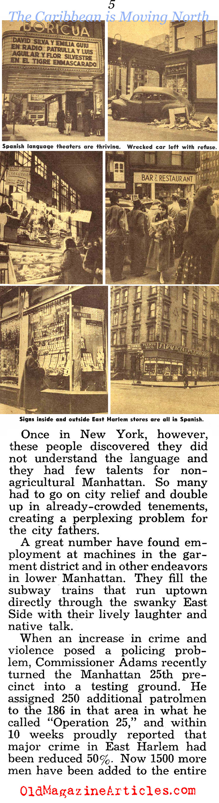 Puerto Ricans Arrive (Pic Magazine, 1955)