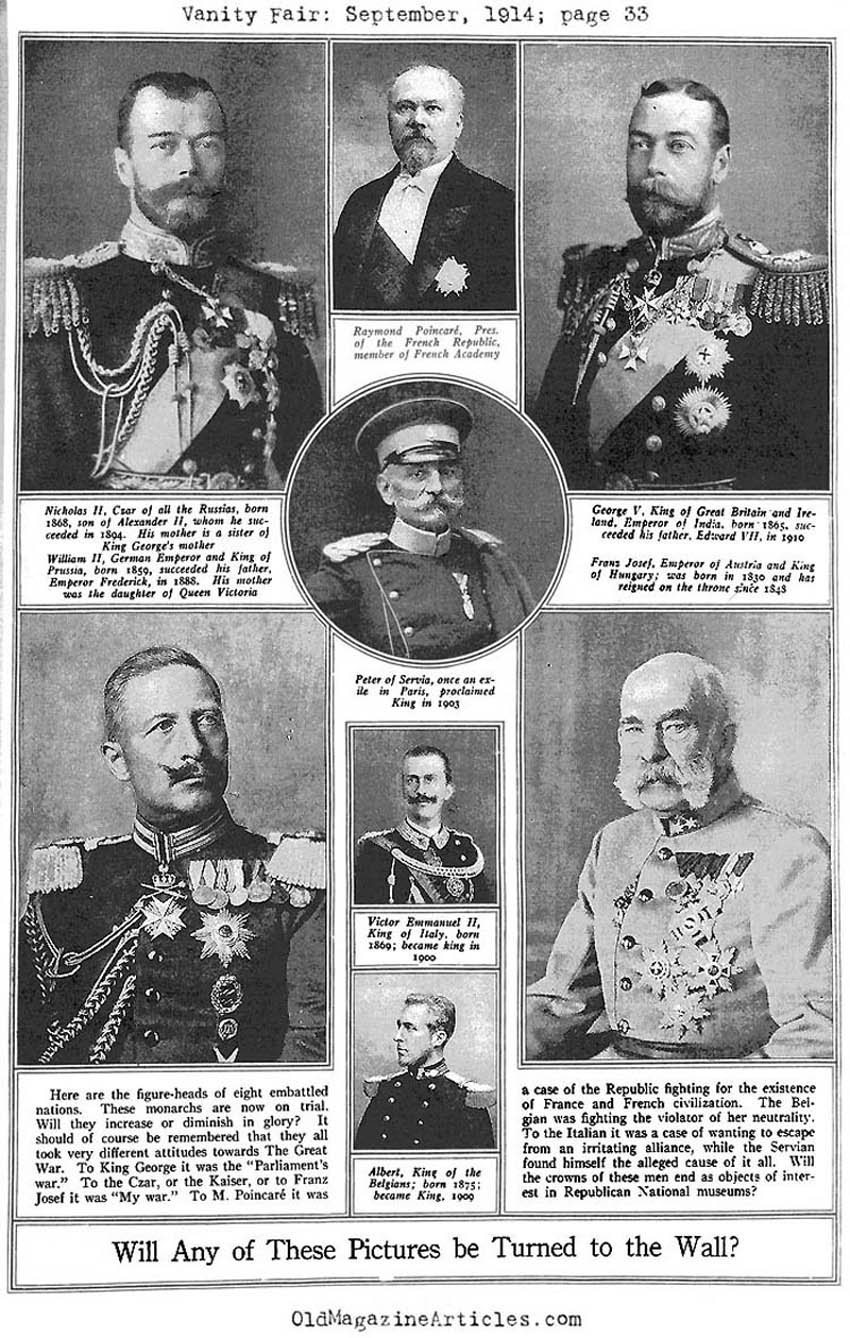 Photographs of the Crowned Heads of Europe (Vanity Fair, 1914)