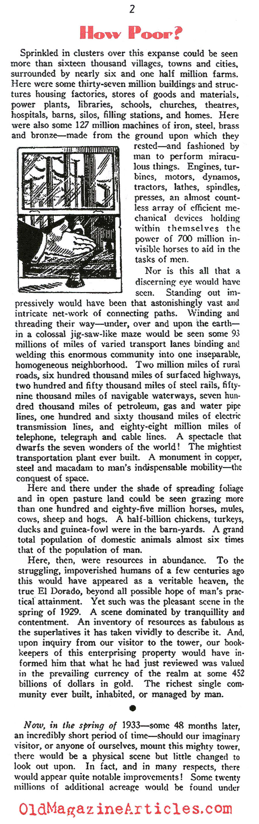 How Poor Was America? (New Outlook Magazine, 1933)