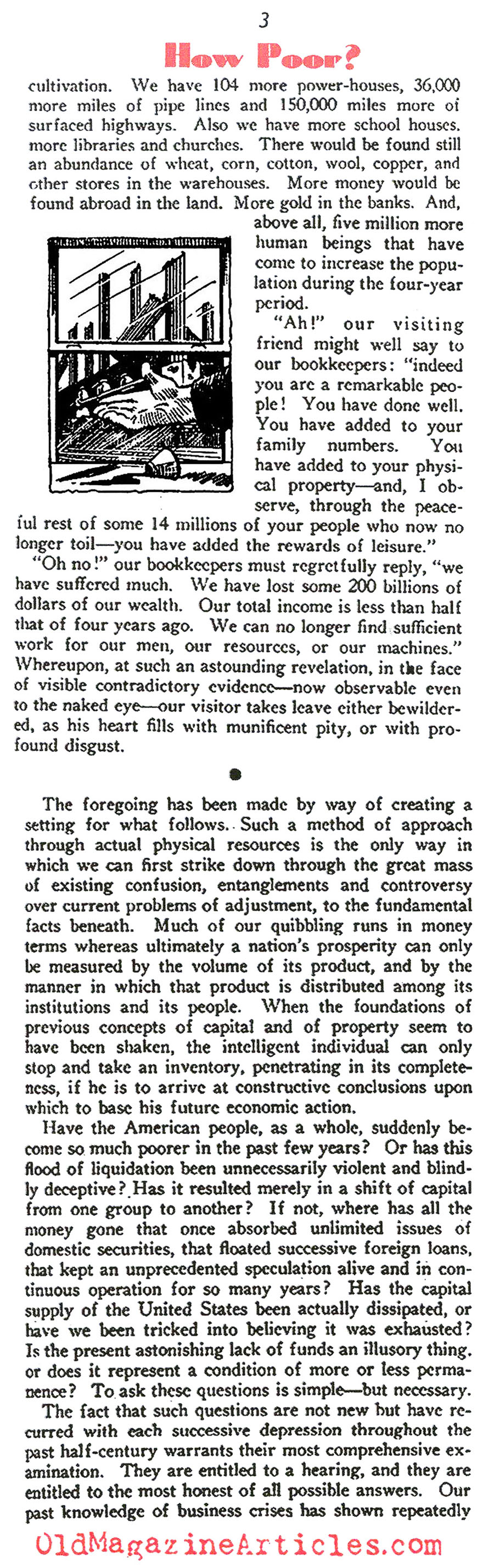 How Poor Was America? (New Outlook Magazine, 1933)