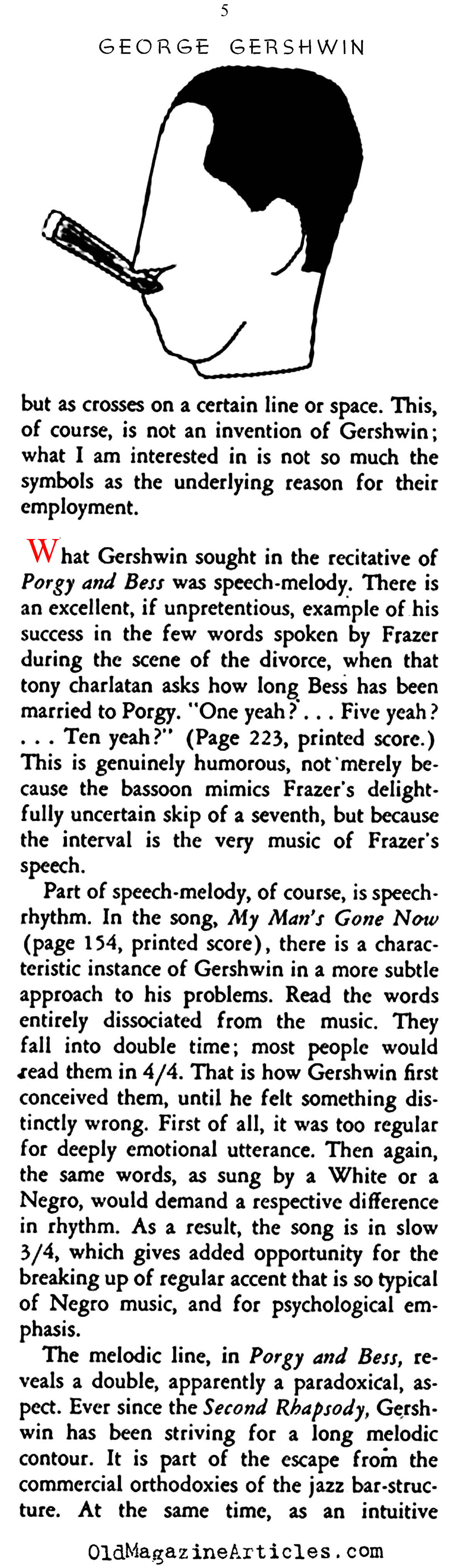 ''Porgy & Bess'' (Stage Magazine, 1935)