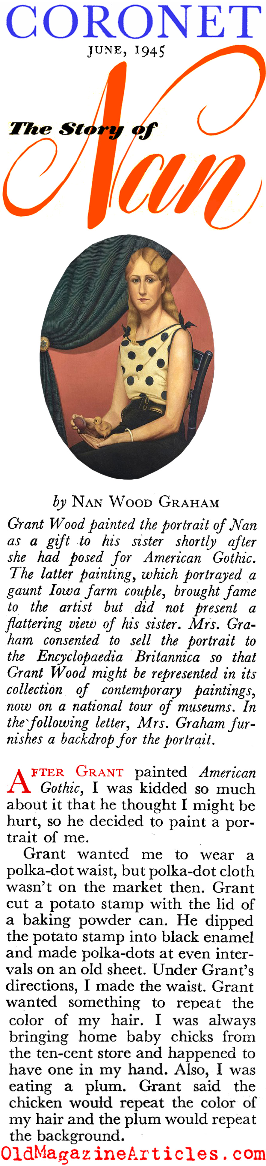 ''Portrait of Nan'' (Coronet Magazine, 1945)