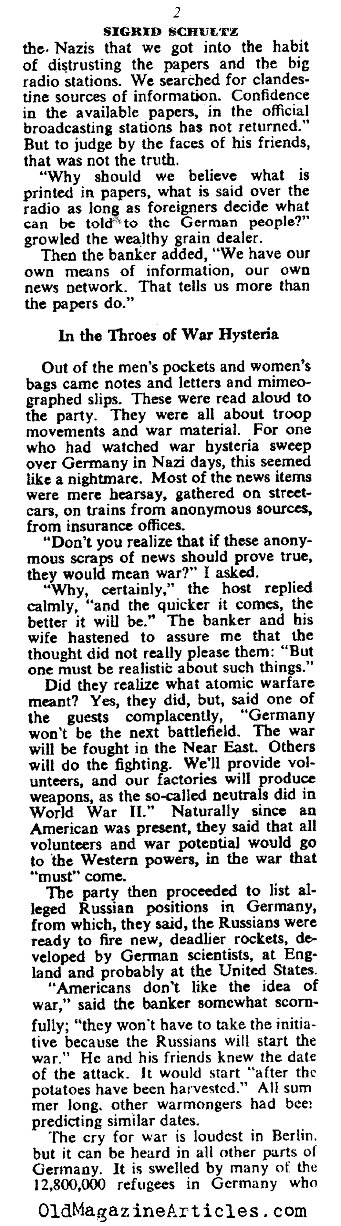 The Rebellious Souls in Post-War Germany (Collier's Magazine, 1947)