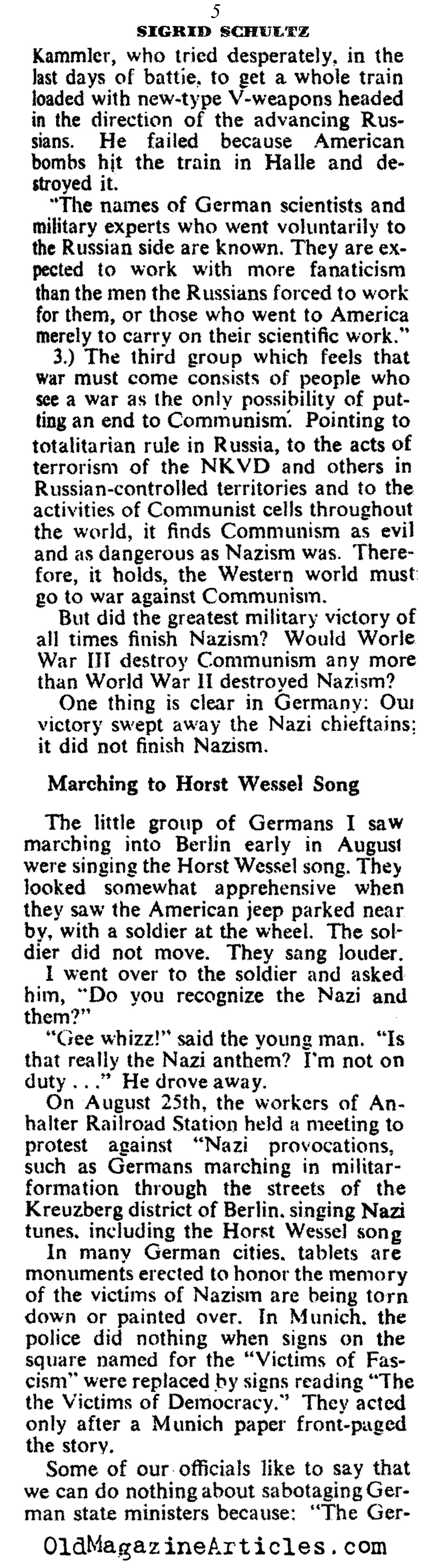 The Rebellious Souls in Post-War Germany (Collier's Magazine, 1947)