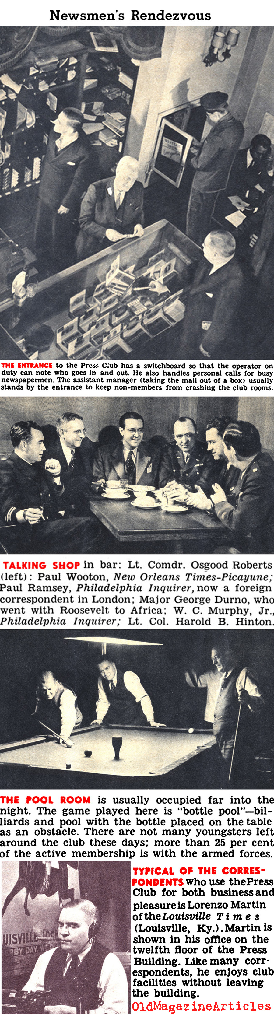 The National Press Club During the War (Click Magazine, 1943)