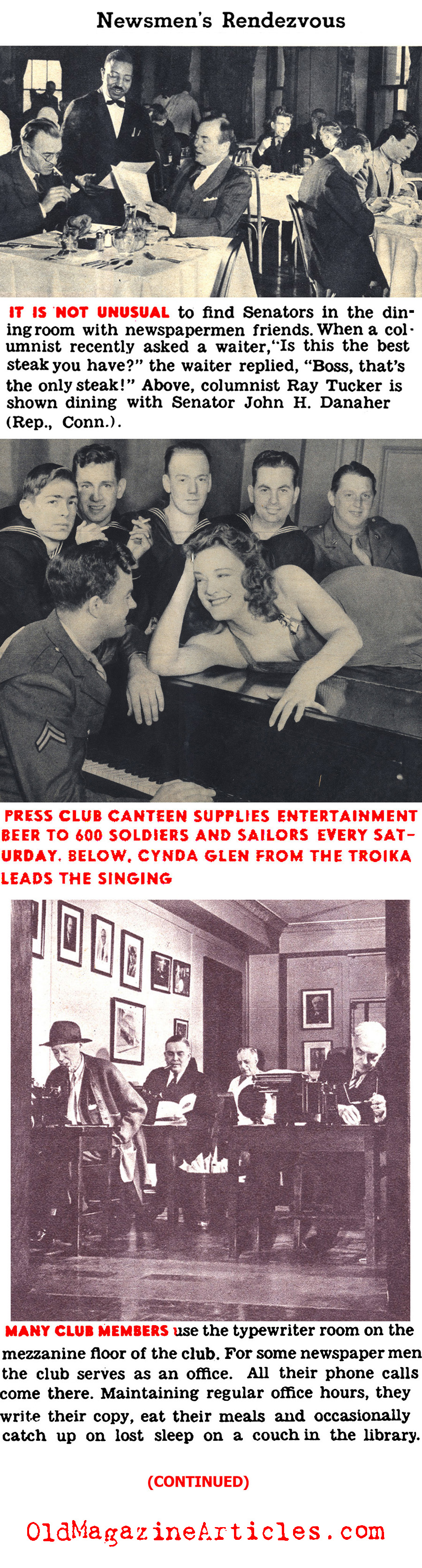 The National Press Club During the War (Click Magazine, 1943)