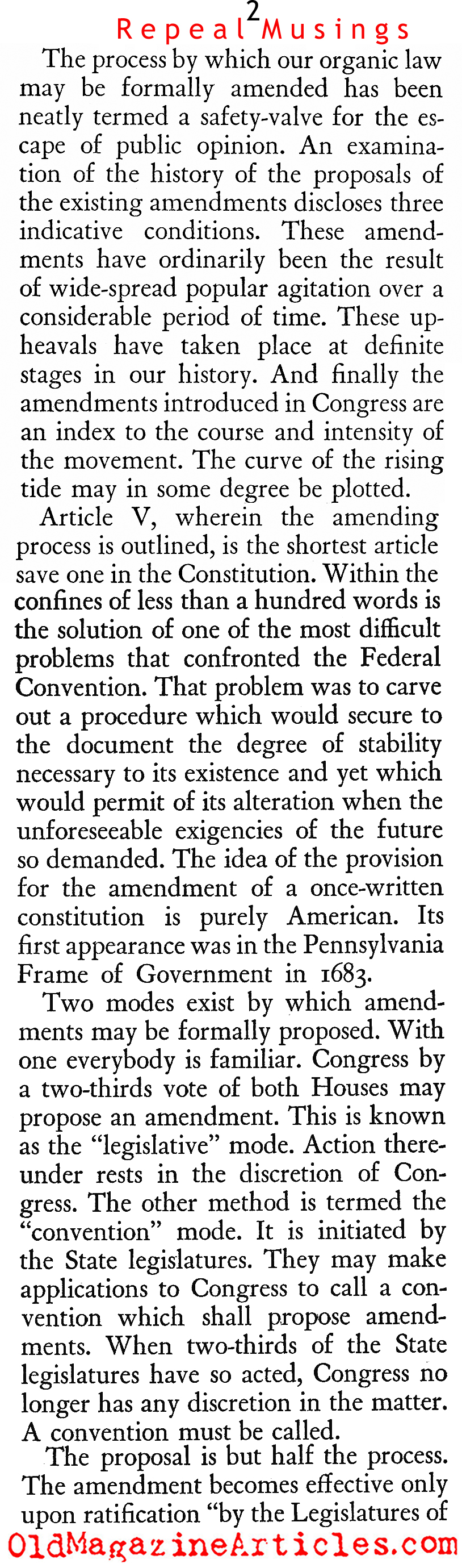 ''The Rising Tide of Prohibition Repeal (Scribner's Magazine, 1930)