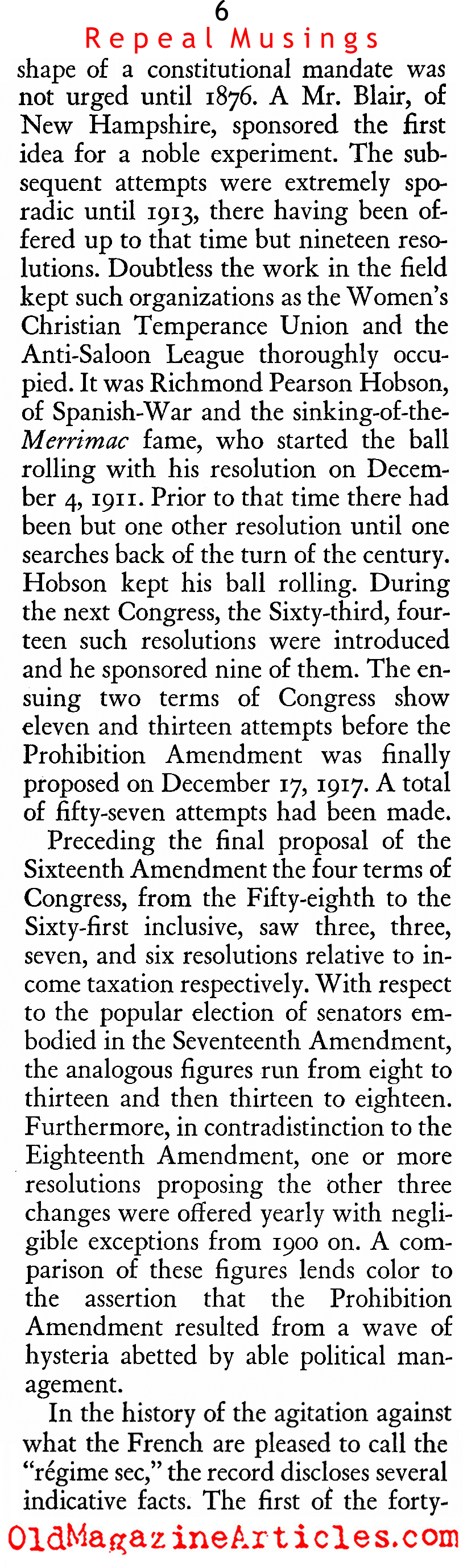 ''The Rising Tide of Prohibition Repeal (Scribner's Magazine, 1930)