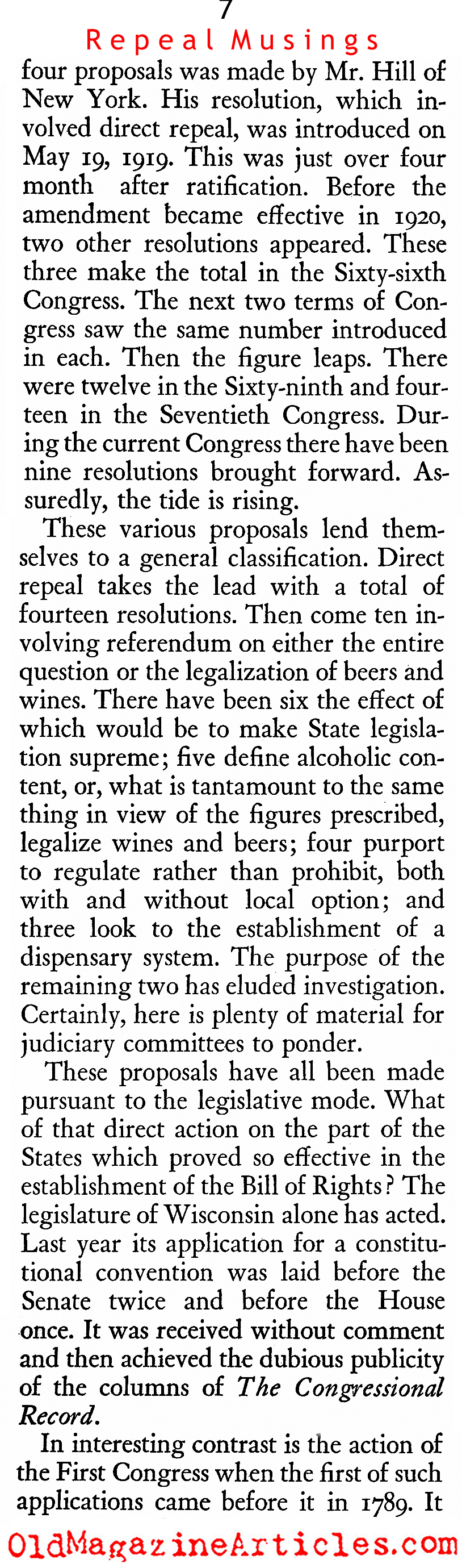 ''The Rising Tide of Prohibition Repeal (Scribner's Magazine, 1930)