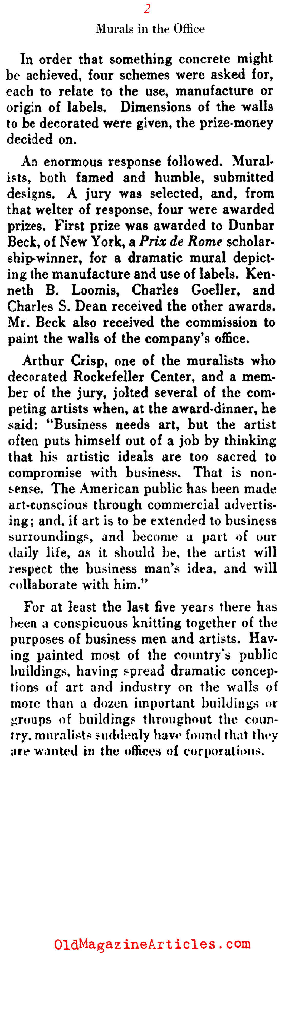 Public Murals: the Art of the 1930s  (Literary Digest, 1935)