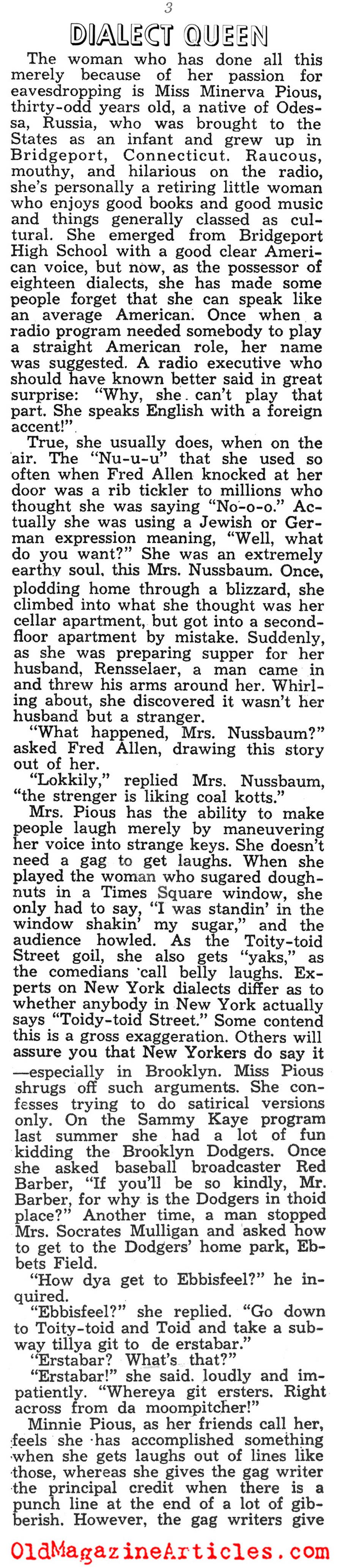 A Mighty Voice Talent (Liberty Magazine, 1943)