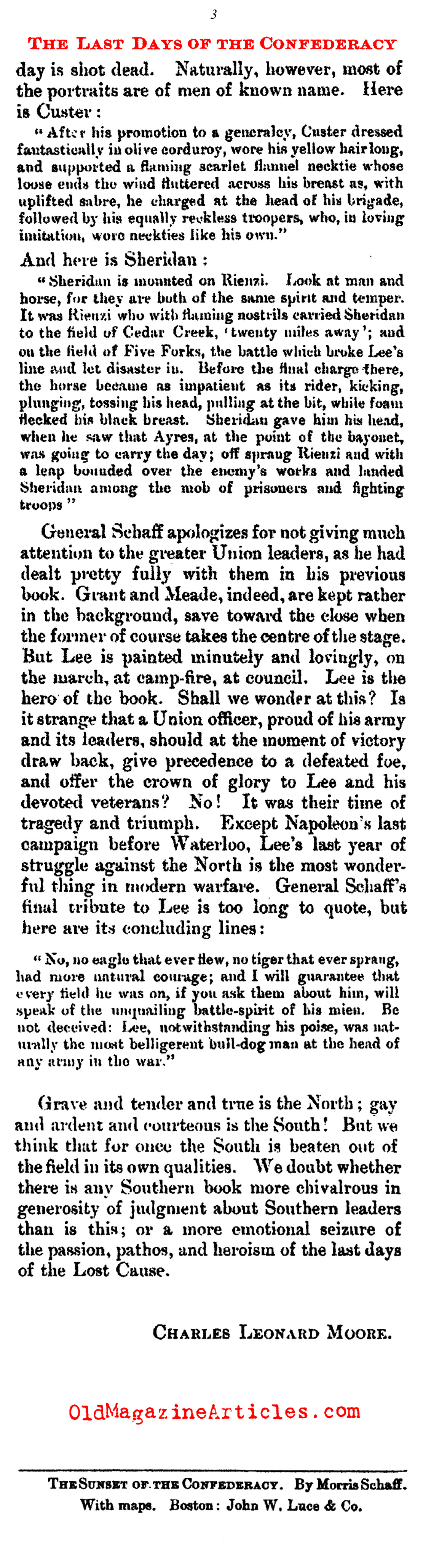 ''The Sunset of the Confederacy'' (The Dial Magazine, 1912)