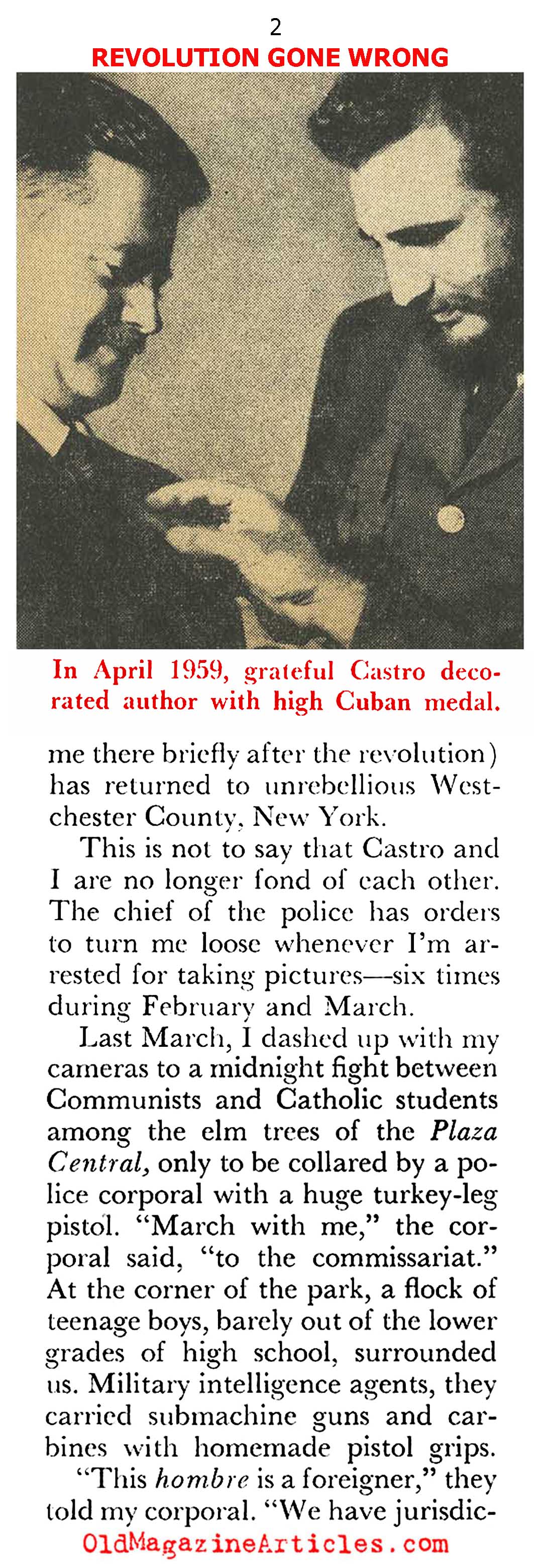 Castro Shows His Hand... (Pageant Magazine, 1960)