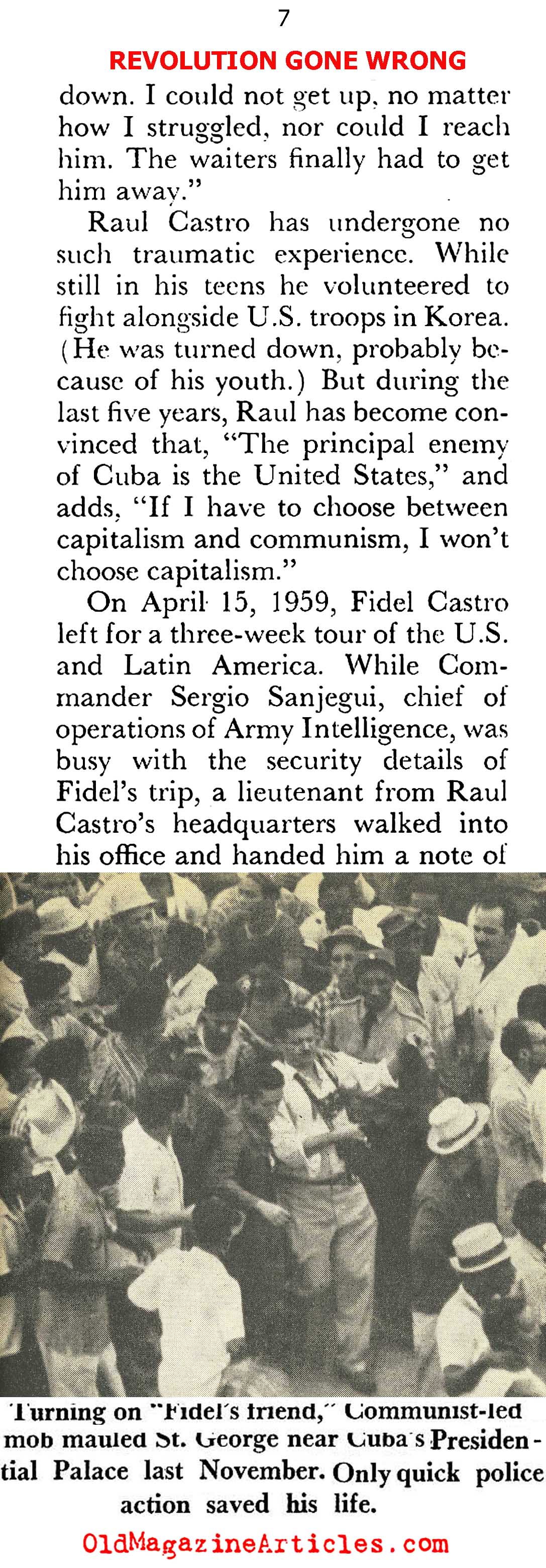 Castro Shows His Hand... (Pageant Magazine, 1960)