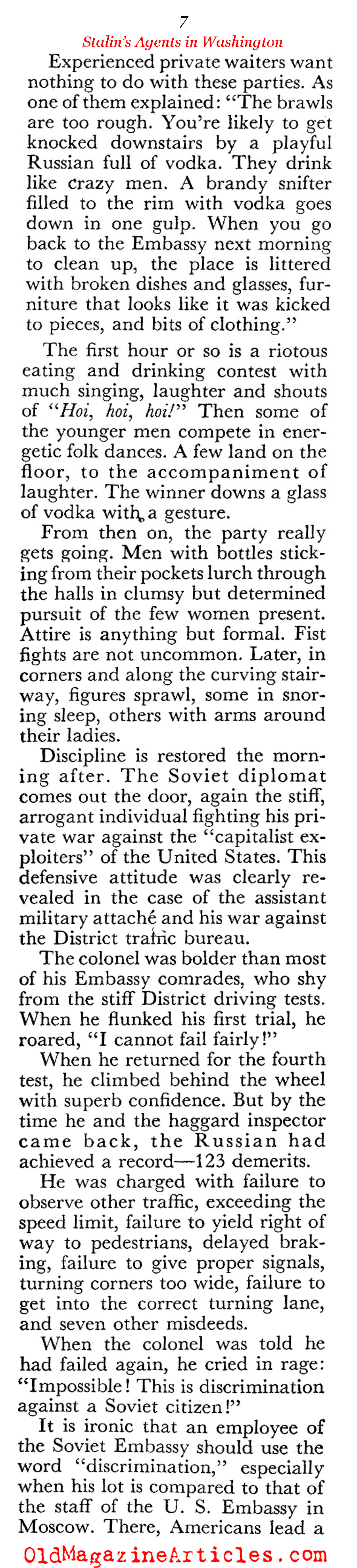 The Red Spies in Washington (Coronet Magazine, 1952)