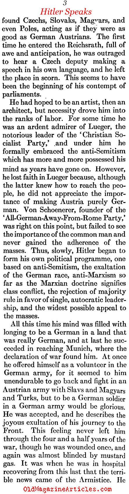 Hitler Gets a Bad Review (Atlantic Monthly, 1933)