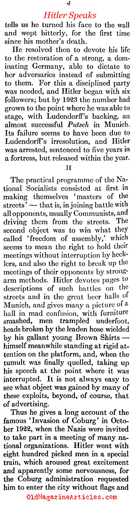 Hitler Gets a Bad Review (Atlantic Monthly, 1933)