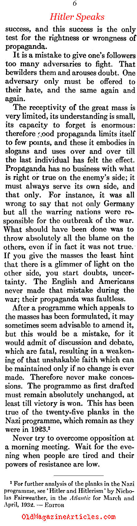 Hitler Gets a Bad Review (Atlantic Monthly, 1933)