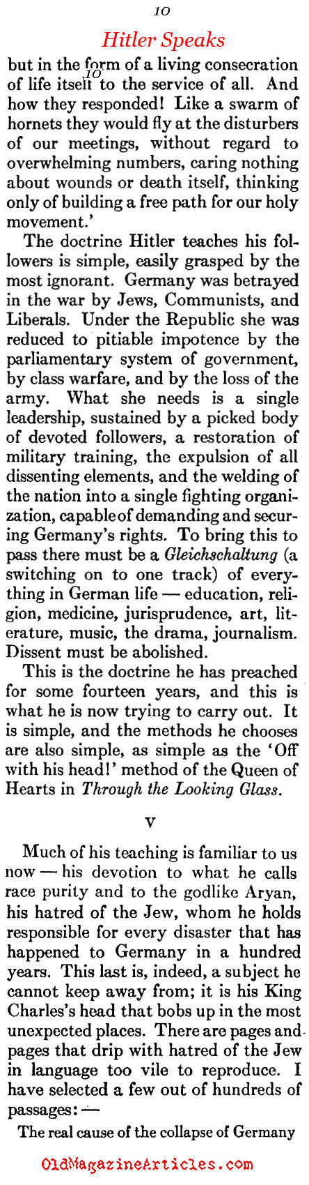 Hitler Gets a Bad Review (Atlantic Monthly, 1933)