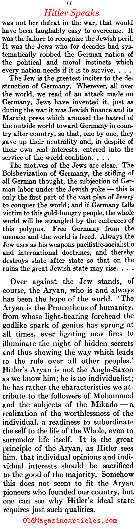 Hitler Gets a Bad Review (Atlantic Monthly, 1933)