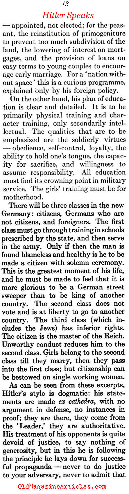 Hitler Gets a Bad Review (Atlantic Monthly, 1933)