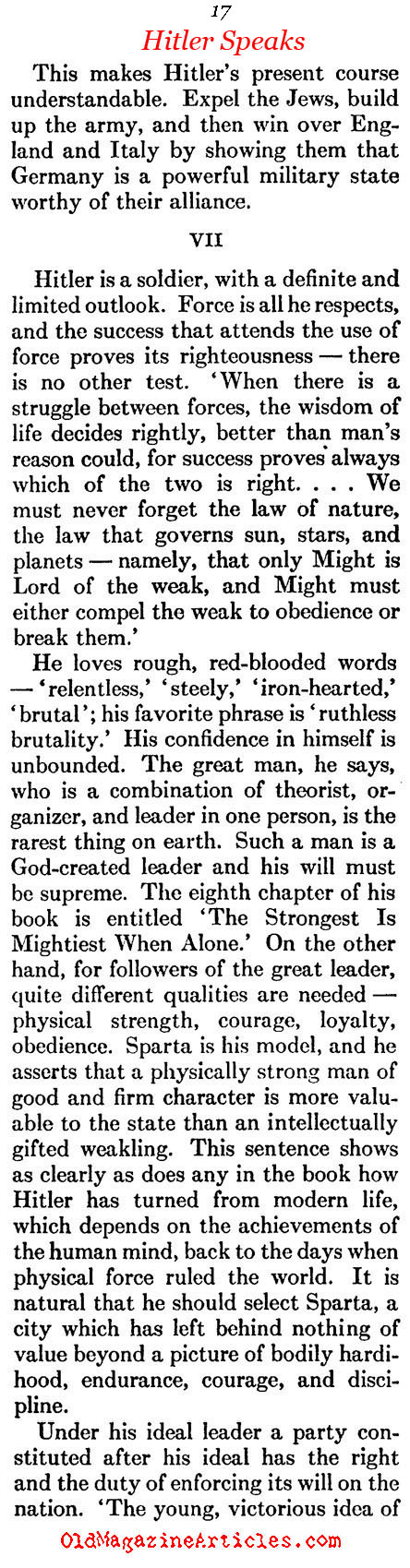 Hitler Gets a Bad Review (Atlantic Monthly, 1933)