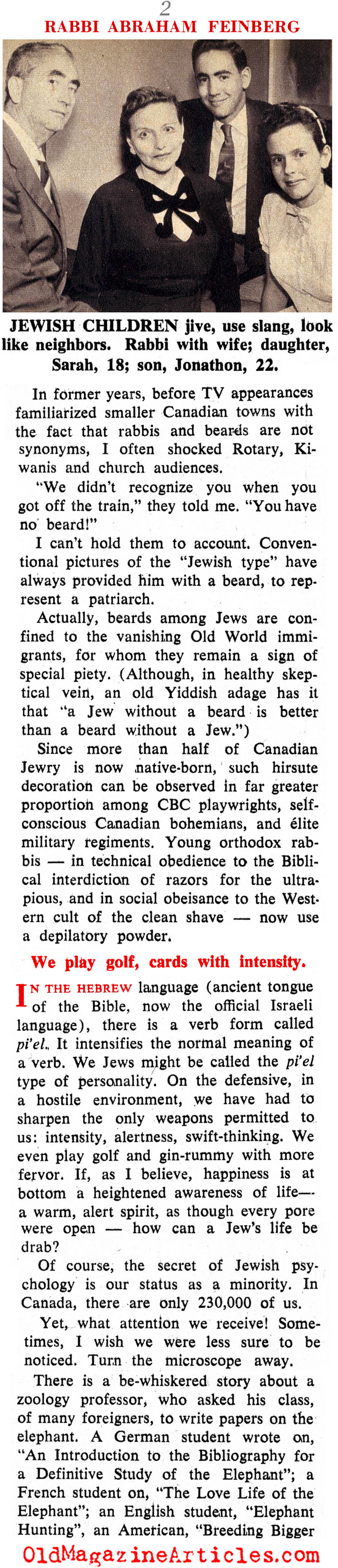 ''It's Fun to be a Jew'' (Liberty Magazine, 1957)