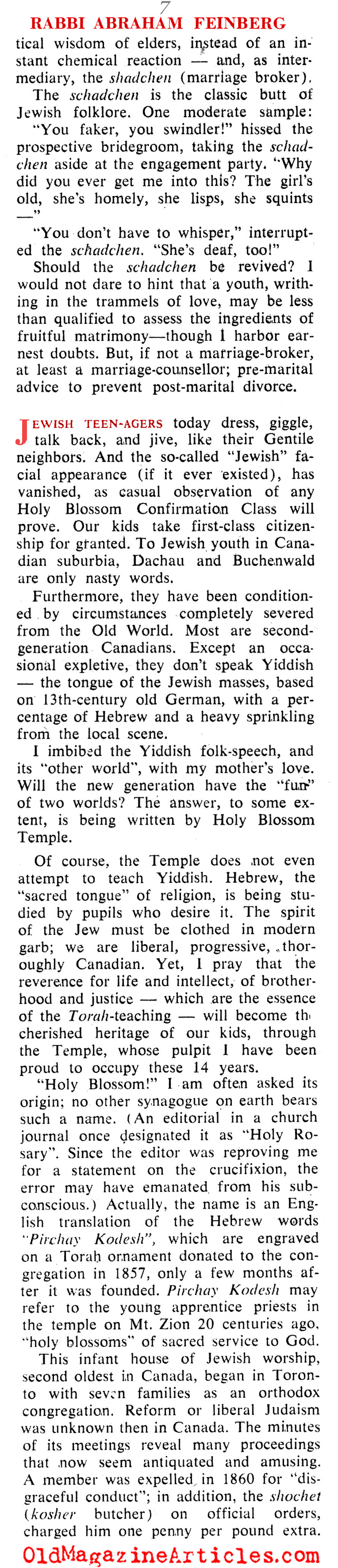 ''It's Fun to be a Jew'' (Liberty Magazine, 1957)